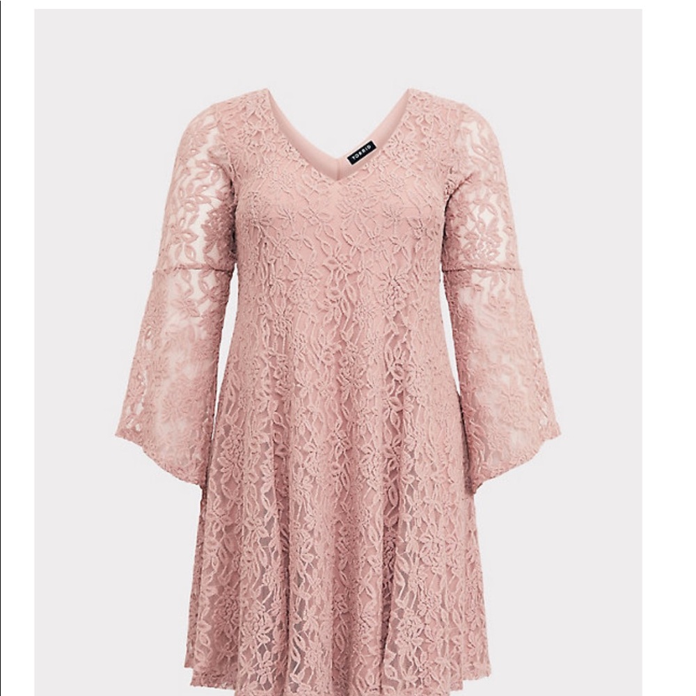 Torrid lace pink dress